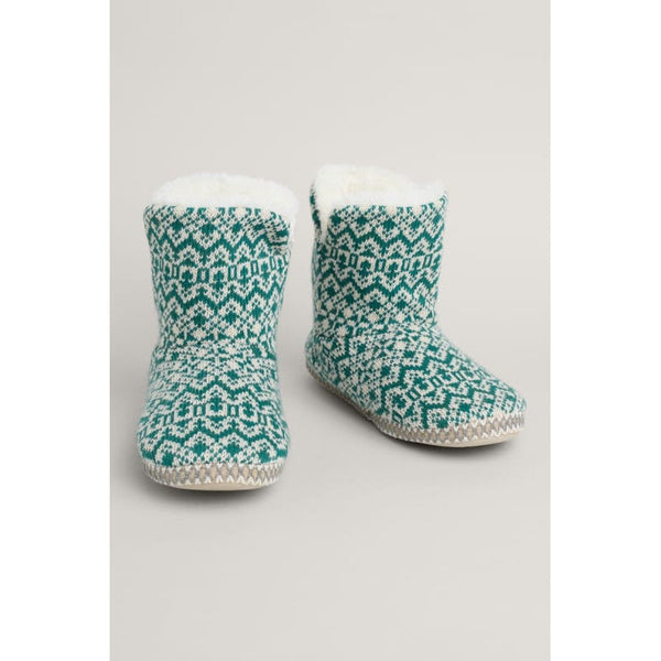 Seasalt Ladies Snooze Slipper Booties Frost Point Dark Wreckage-elevate your sole
