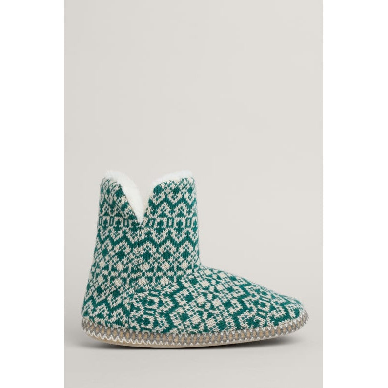 Seasalt Ladies Snooze Slipper Booties Frost Point Dark Wreckage-elevate your sole