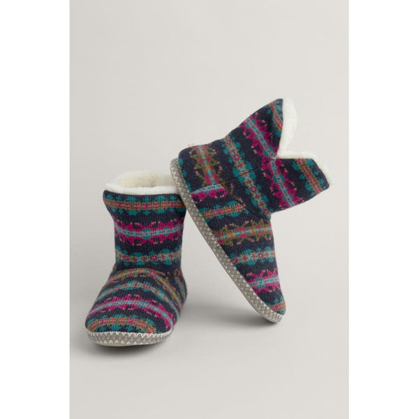Seasalt Ladies Snooze Slipper Booties Palace Cove Maritime Multi-elevate your sole