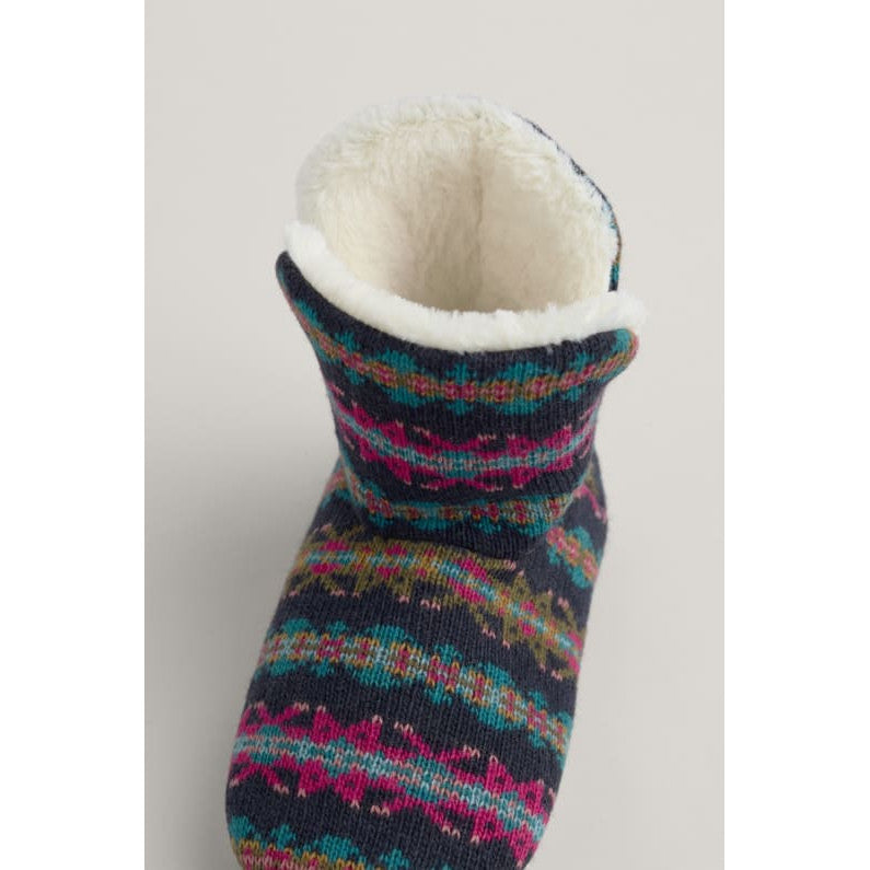 Seasalt Ladies Snooze Slipper Booties Palace Cove Maritime Multi-elevate your sole