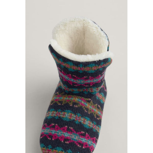 Seasalt Ladies Snooze Slipper Booties Palace Cove Maritime Multi-elevate your sole