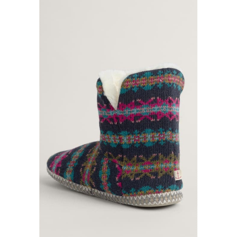 Seasalt Ladies Snooze Slipper Booties Palace Cove Maritime Multi-elevate your sole