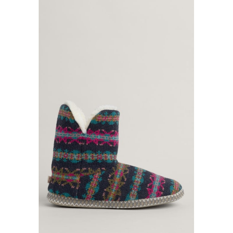 Seasalt Ladies Snooze Slipper Booties Palace Cove Maritime Multi-elevate your sole