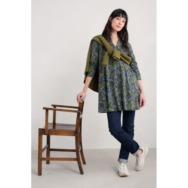 Seasalt Ladies Wreathe Jersey Tunic Pressed Fern Maritime-elevate your sole