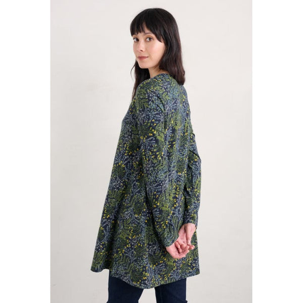 Seasalt Ladies Wreathe Jersey Tunic Pressed Fern Maritime-elevate your sole