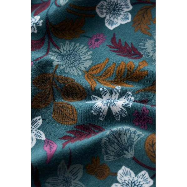 Seasalt Ladies Wreathe Jersey Tunic Woodblock Bloom Dusky Jade-elevate your sole