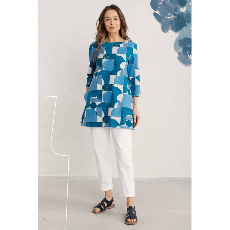 Seasalt Leaping Tunic Lamorna Abstract Clear Sky-elevate your sole