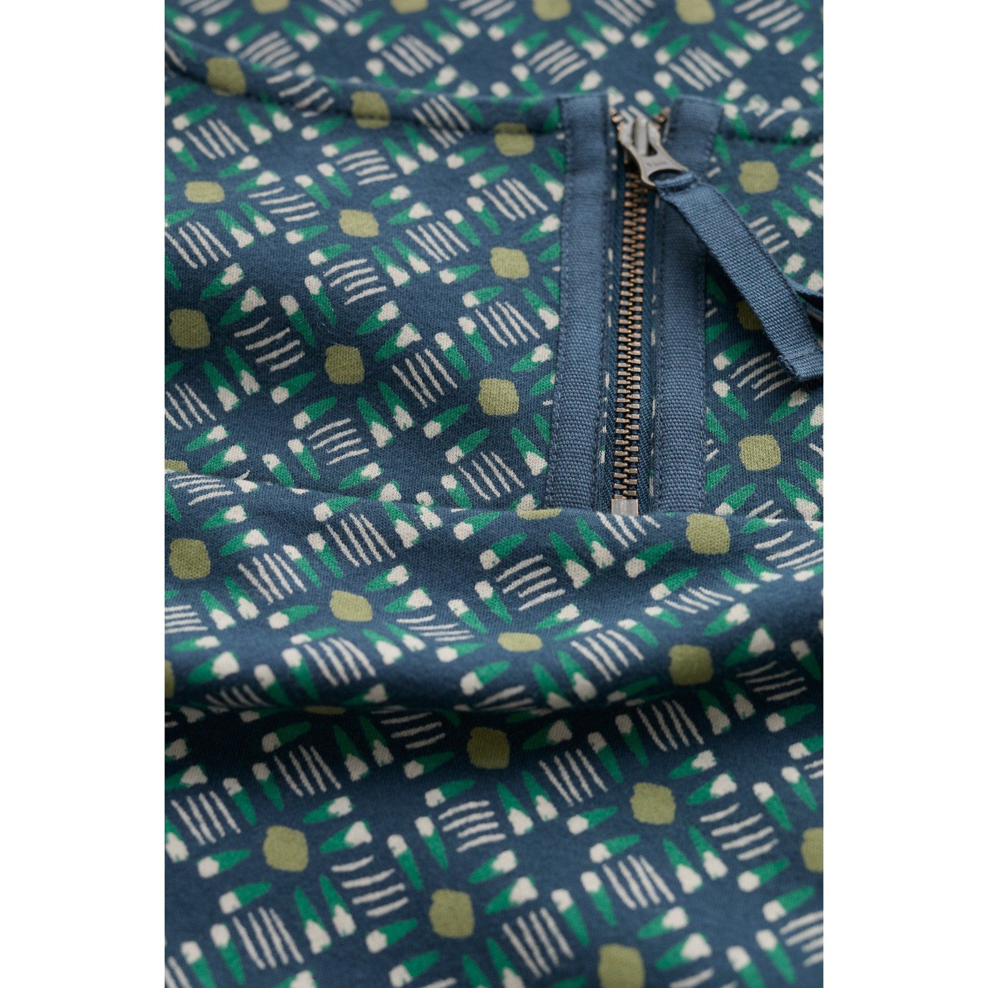 Seasalt Print Makers Dress Geo Line Deep Teal-elevate your sole