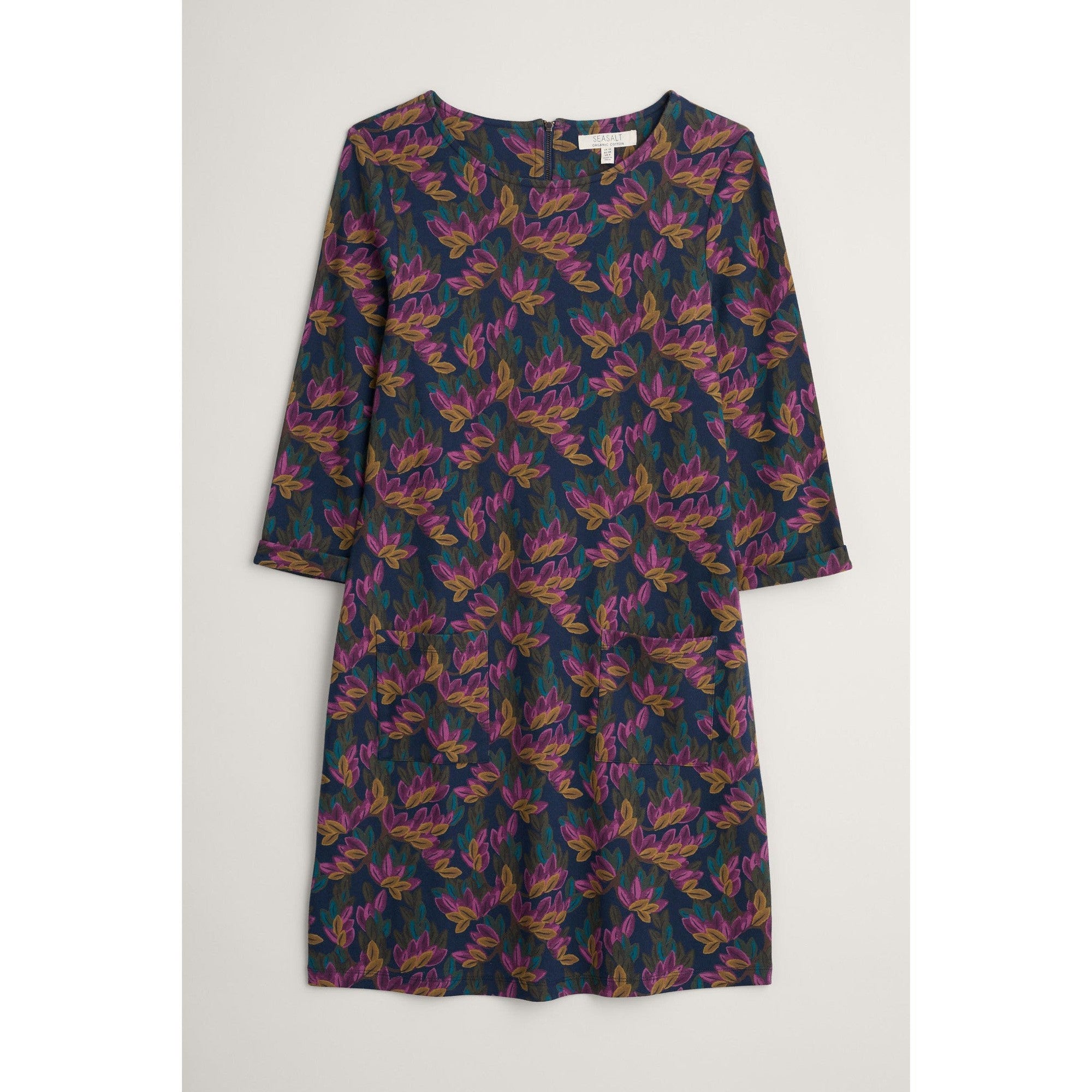 Seasalt Print Makers Dress Tapestry Leaves Maritime-elevate your sole