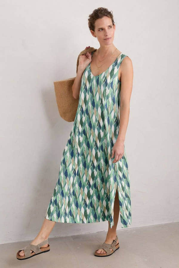 Seasalt Rosa Dress Water Leaves Bird Egg-elevate your sole
