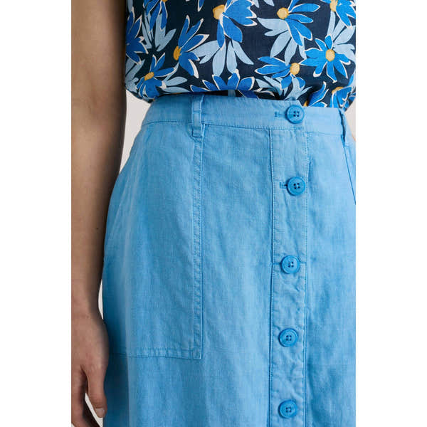 Seasalt Rosewell Farm Skirt ll Sea Blue-elevate your sole