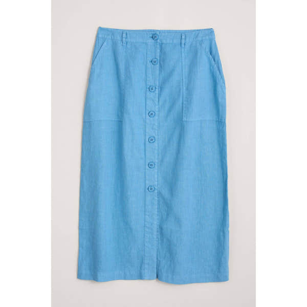 Seasalt Rosewell Farm Skirt ll Sea Blue-elevate your sole