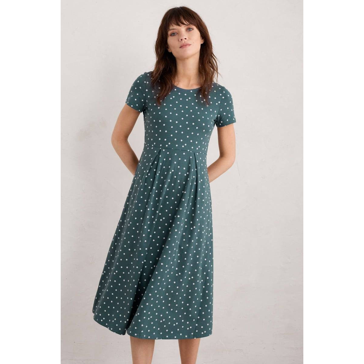 Seasalt S/S Veronica Dress Little Sponge Spot Pool-elevate your sole