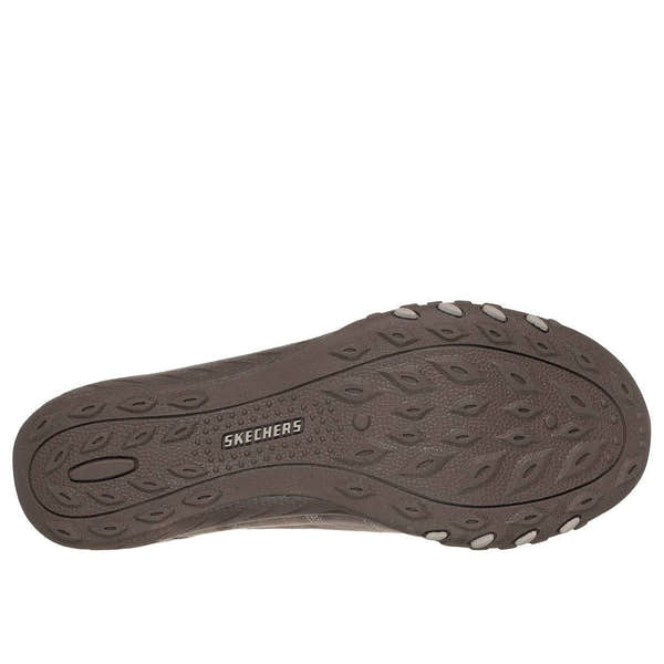 Skechers 100615 Breathe-Easy - Home Hands Free Relaxed Fit Ladies Wide Dark Taupe Vegan Slip On Trainers-elevate your sole