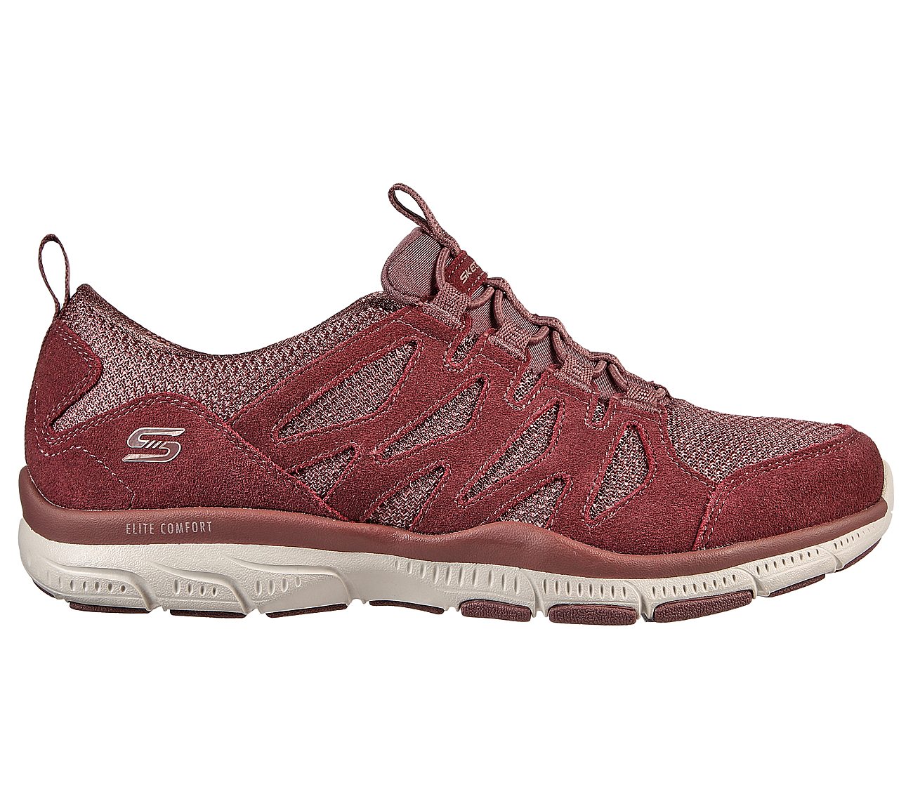 Skechers 104224 Gratis Gratitude Sleek Era Ladies Plum Slip On Trainers-elevate your sole