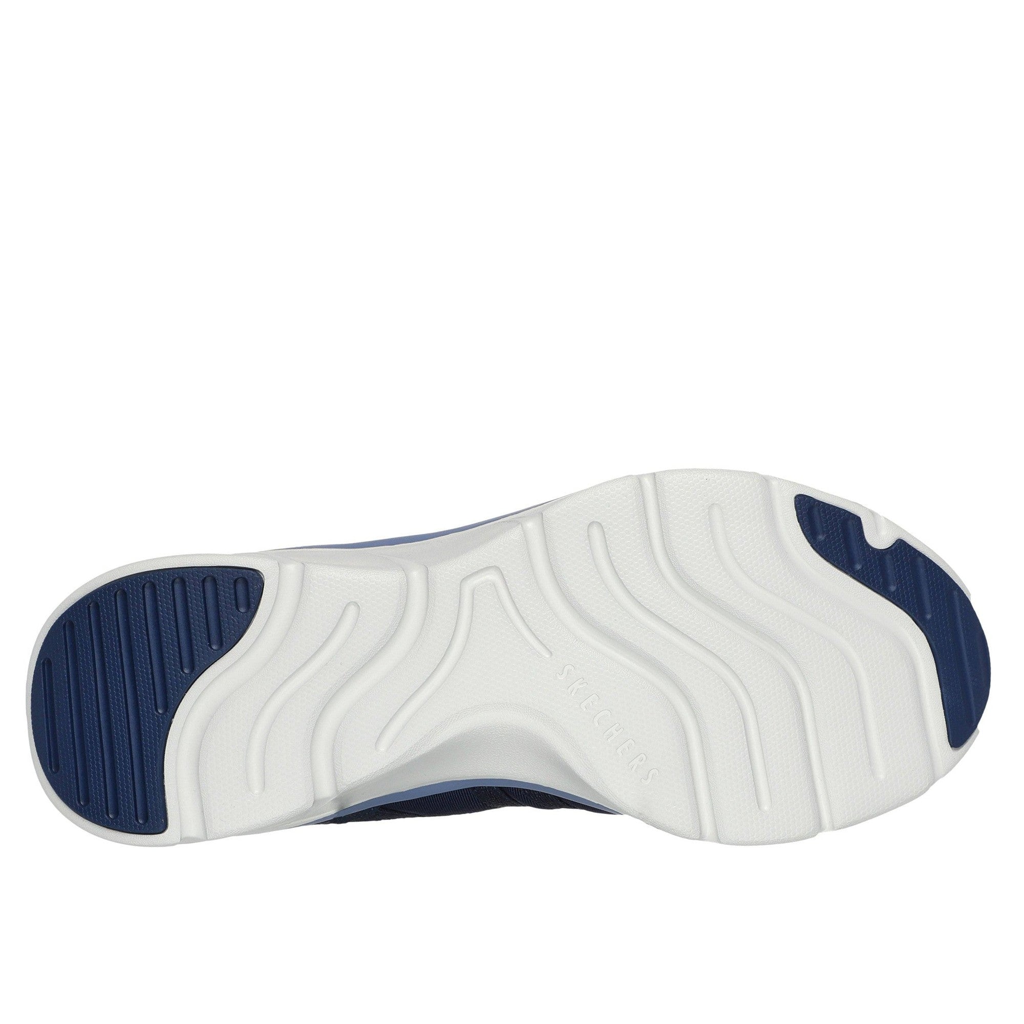 Skechers 104347 D'lux Comfort - Surreal Ladies Navy Blue Textile Lace Up Trainers-elevate your sole