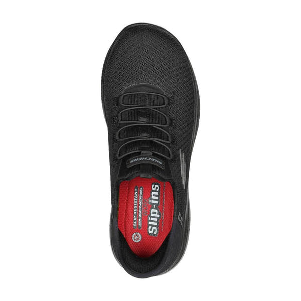 Skechers 108144EC Summits Sr-Enslee Hands Free Ladies Black Textile Slip On Shoes-elevate your sole