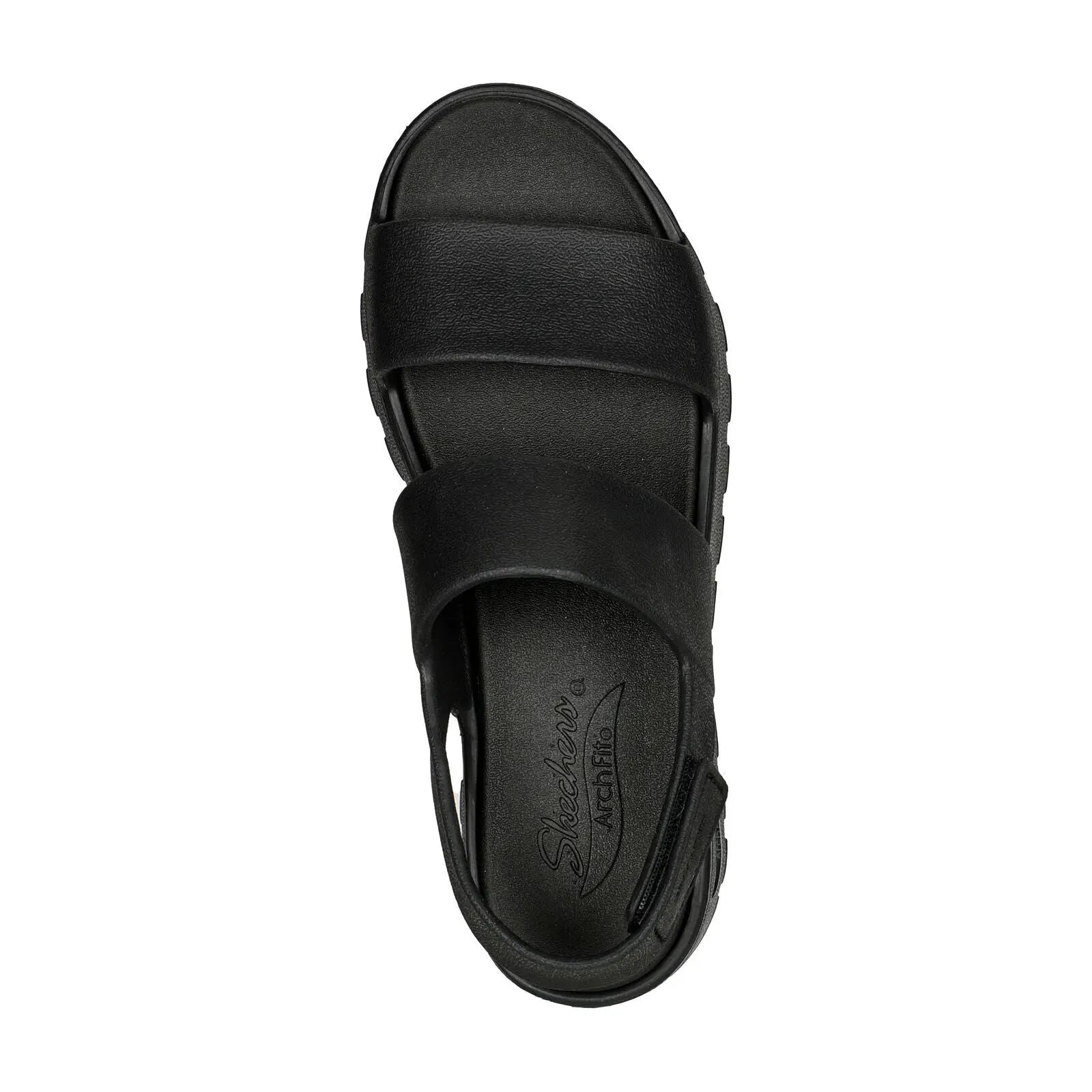 Skechers 111380 Arch Fit Footsteps Day Dream Ladies Black EVA Arch Support Touch Fastening Sandals-elevate your sole