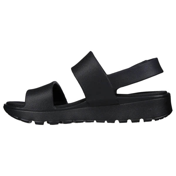 Skechers 111380 Arch Fit Footsteps Day Dream Ladies Black EVA Arch Support Touch Fastening Sandals-elevate your sole