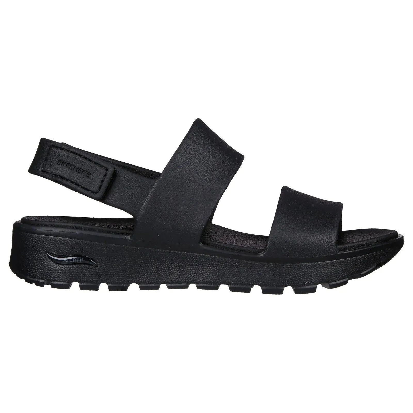 Skechers 111380 Arch Fit Footsteps Day Dream Ladies Black EVA Arch Support Touch Fastening Sandals-elevate your sole