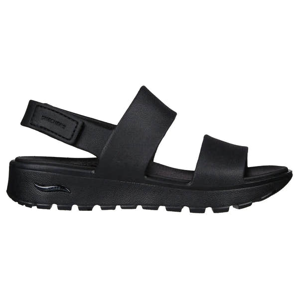 Skechers 111380 Arch Fit Footsteps Day Dream Ladies Black EVA Arch Support Touch Fastening Sandals-elevate your sole