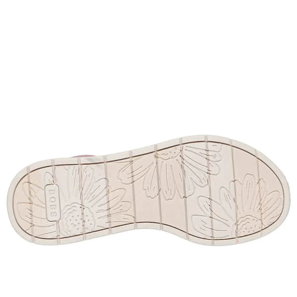Skechers BOBS Sun Ray ladies vegan rose textile slip-on elasticated sandals with floral patterned sole.