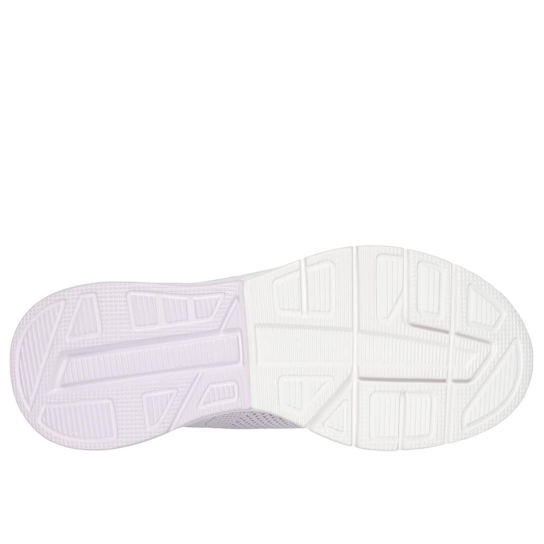 Skechers Bobs Arch Waves 2.0 ladies lilac textile lace-up trainers with rubber sole and sporty design.