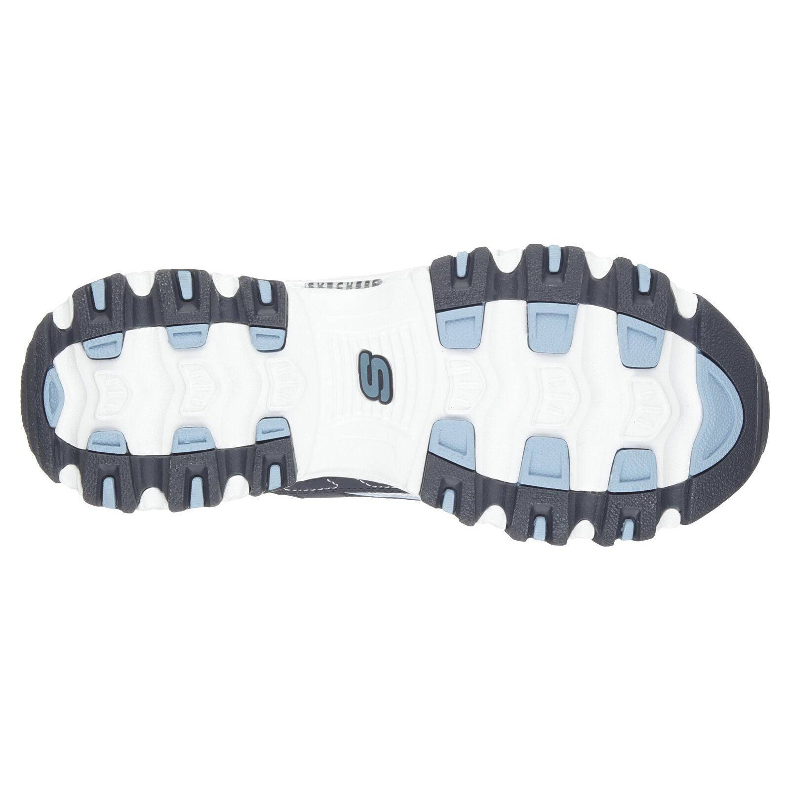 Skechers 11930 D'Lites Navy White Lace Up Platform Trainers-elevate your sole