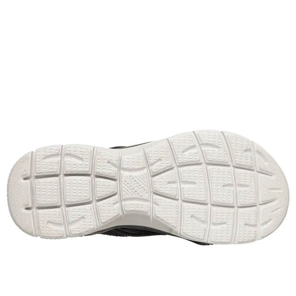 Skechers Summits Sandal for women in navy, vegan textile, elasticated design, with a white rubber sole and textured grip.