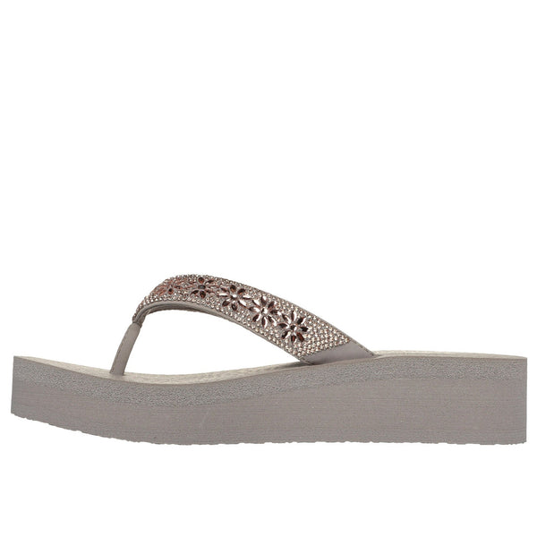 Skechers 119638 Vinyasa - Wild Daisies Ladies Taupe Vegan Sandals-elevate your sole