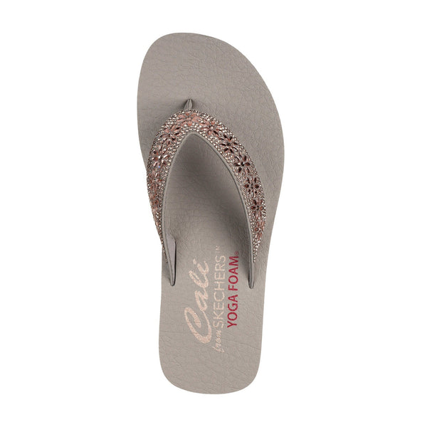 Skechers 119638 Vinyasa - Wild Daisies Ladies Taupe Vegan Sandals-elevate your sole