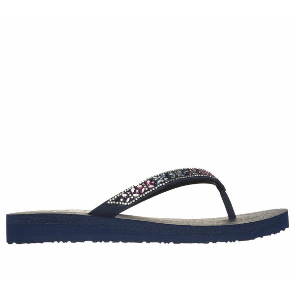 Skechers 119660 Meditation - Butterfly Garden Ladies Navy Vegan Sandals-elevate your sole