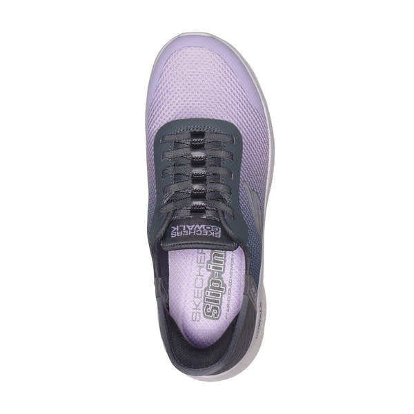 Skechers 124836 Go Walk Flex - Grand Entry Ladies Charcoal Textile Trainers, insole and footbed view.