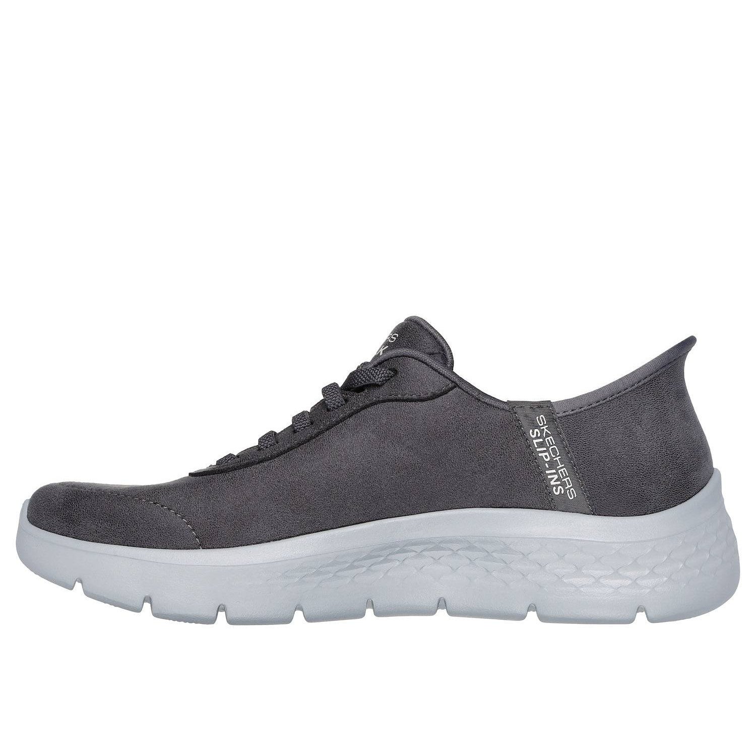 Skechers 124837 Go Walk Flex - Mali Hands Free Ladies Charcoal Slip On Trainers-elevate your sole