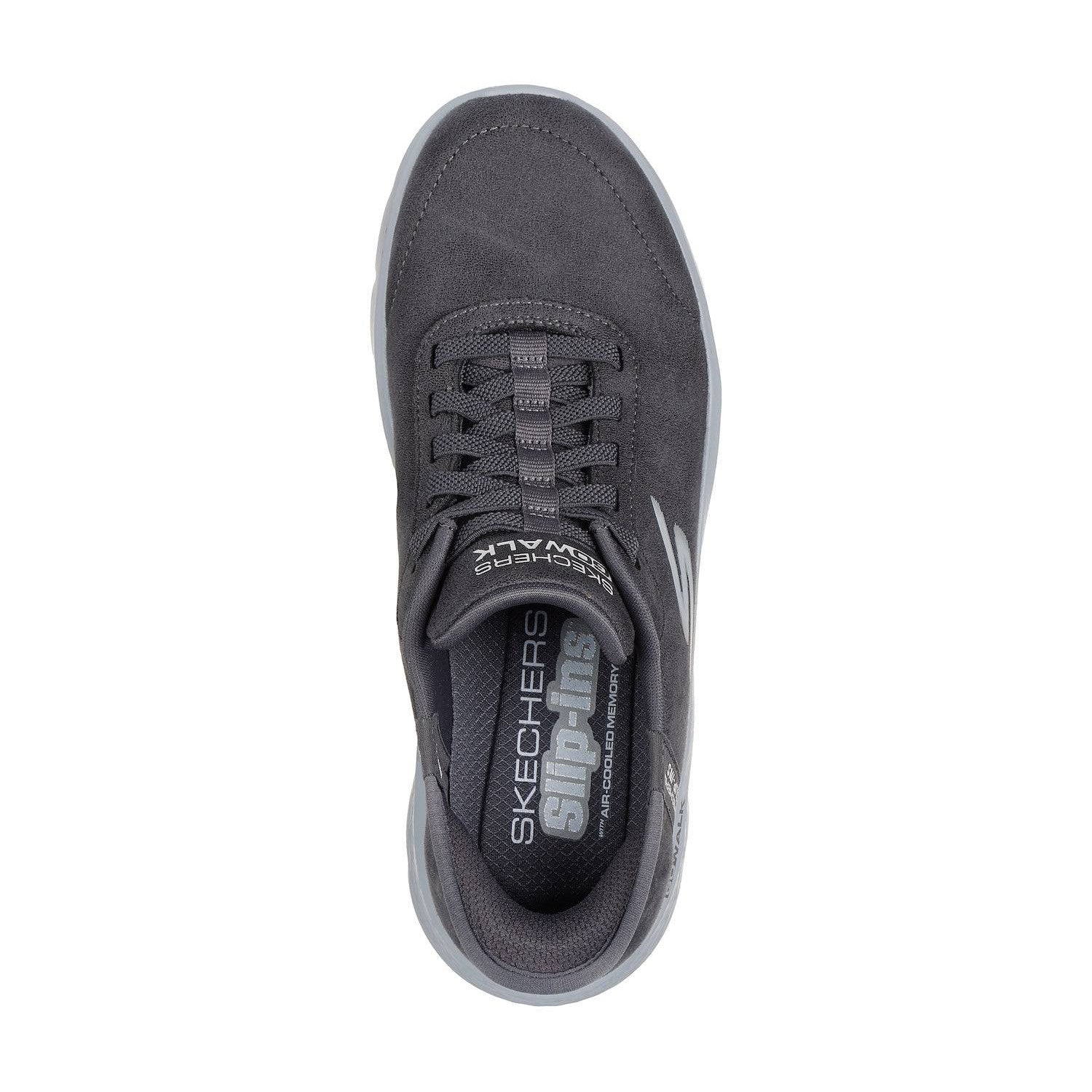 Skechers 124837 Go Walk Flex - Mali Hands Free Ladies Charcoal Slip On Trainers-elevate your sole