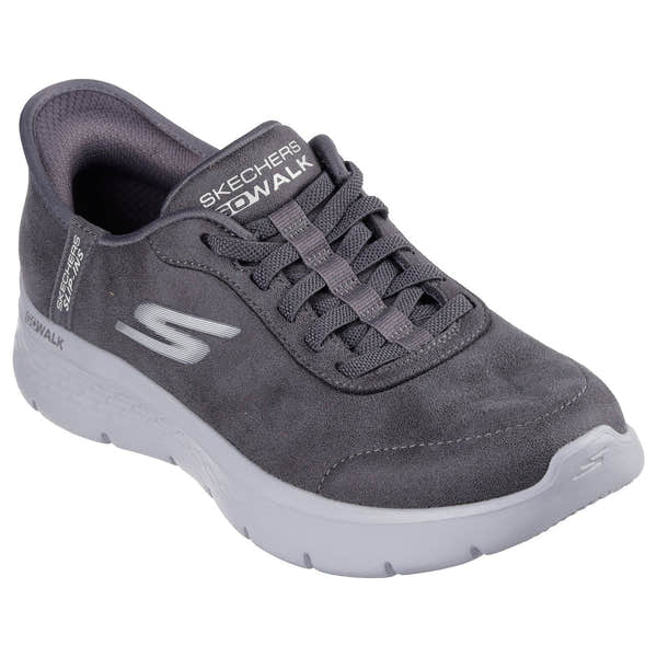 Skechers 124837 Go Walk Flex - Mali Hands Free Ladies Charcoal Slip On Trainers-elevate your sole