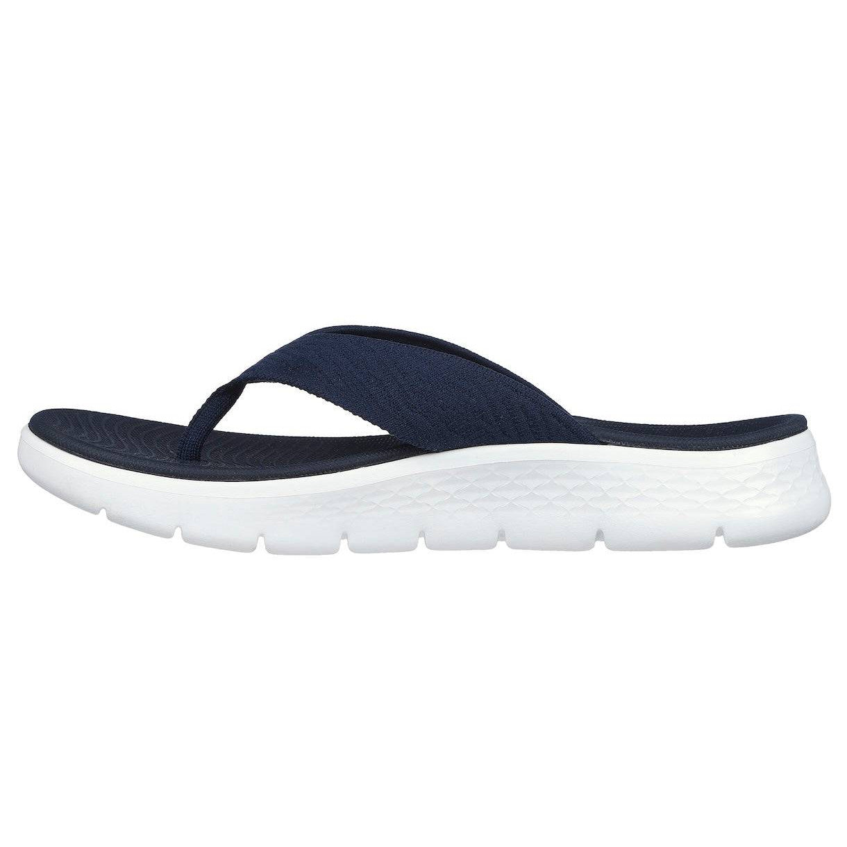 Skechers 141404 Go Walk Flex Sandal - Splendo Ladies Navy Textile Water Resistant Vegan Thong Sandals-elevate your sole