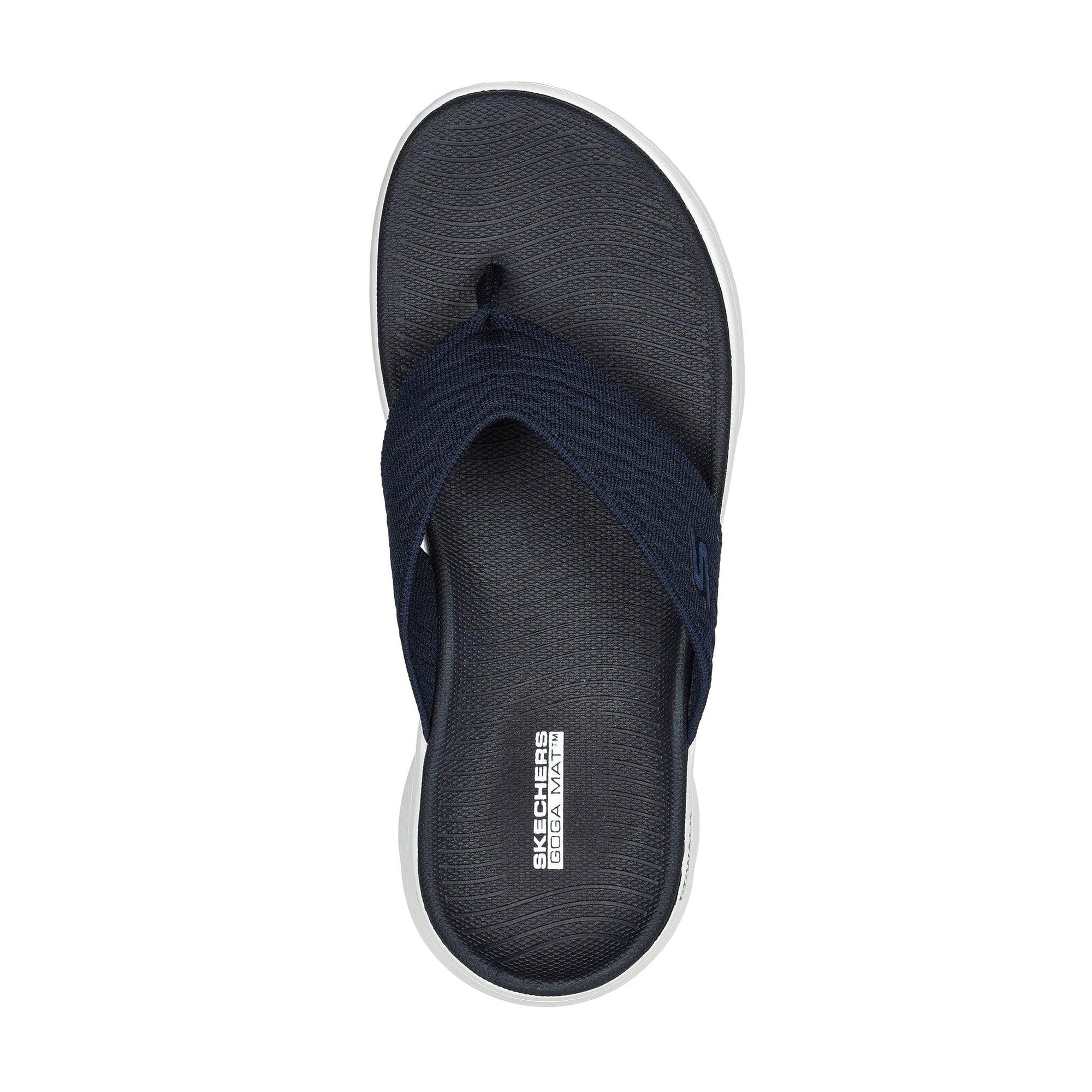 Skechers 141404 Go Walk Flex Sandal - Splendo Ladies Navy Textile Water Resistant Vegan Thong Sandals-elevate your sole
