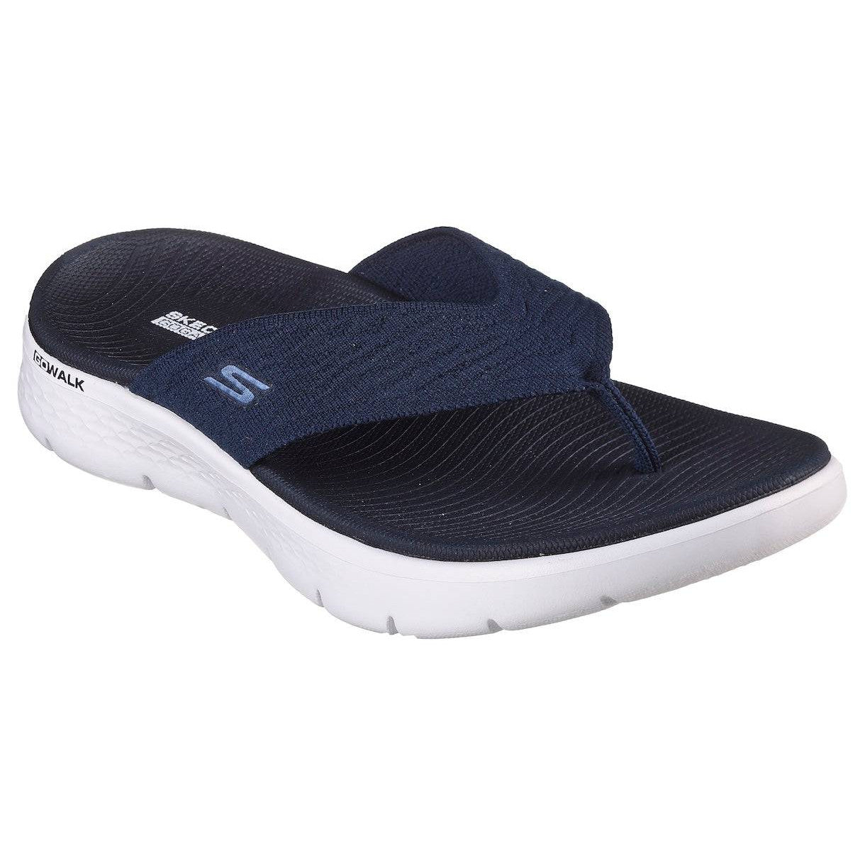 Skechers 141404 Go Walk Flex Sandal - Splendo Ladies Navy Textile Water Resistant Vegan Thong Sandals-elevate your sole