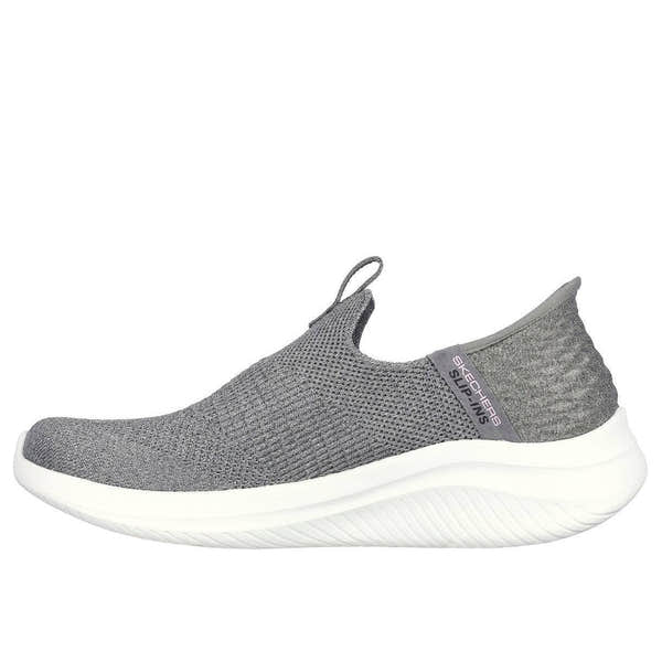 Skechers 149709 Ultra Flex 3.0M - Smooth Step Ladies Grey Textile Vegan Slip On Trainers-elevate your sole