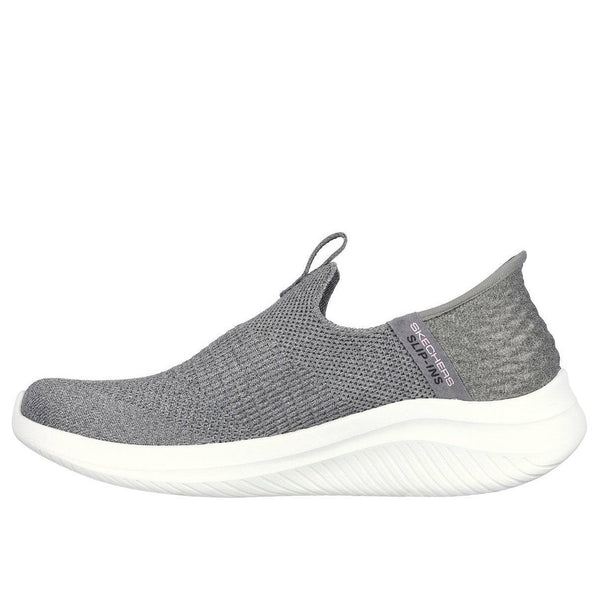 Skechers 149709 Ultra Flex 3.0M - Smooth Step Ladies Grey Textile Vegan Slip On Trainers-elevate your sole