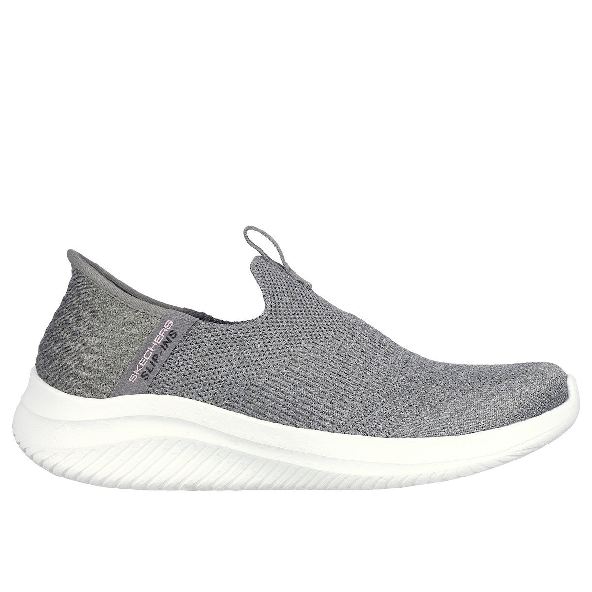 Skechers 149709 Ultra Flex 3.0M - Smooth Step Ladies Grey Textile Vegan Slip On Trainers-elevate your sole