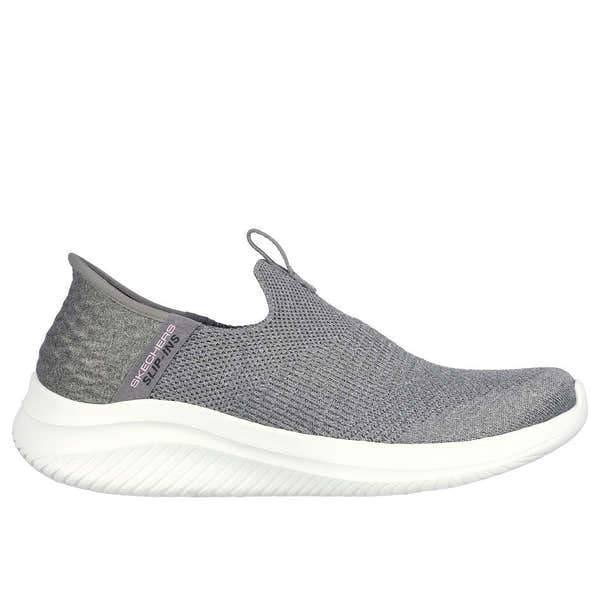 Skechers 149709 Ultra Flex 3.0M - Smooth Step Ladies Grey Textile Vegan Slip On Trainers-elevate your sole