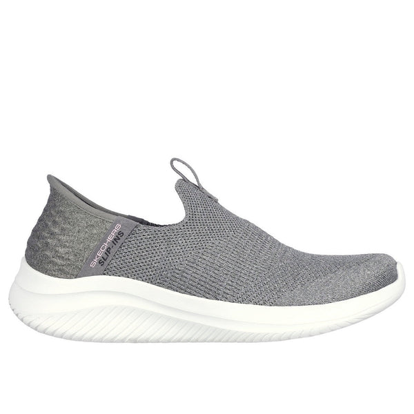 Skechers 149709 Ultra Flex 3.0M - Smooth Step Ladies Grey Textile Vegan Slip On Trainers-elevate your sole