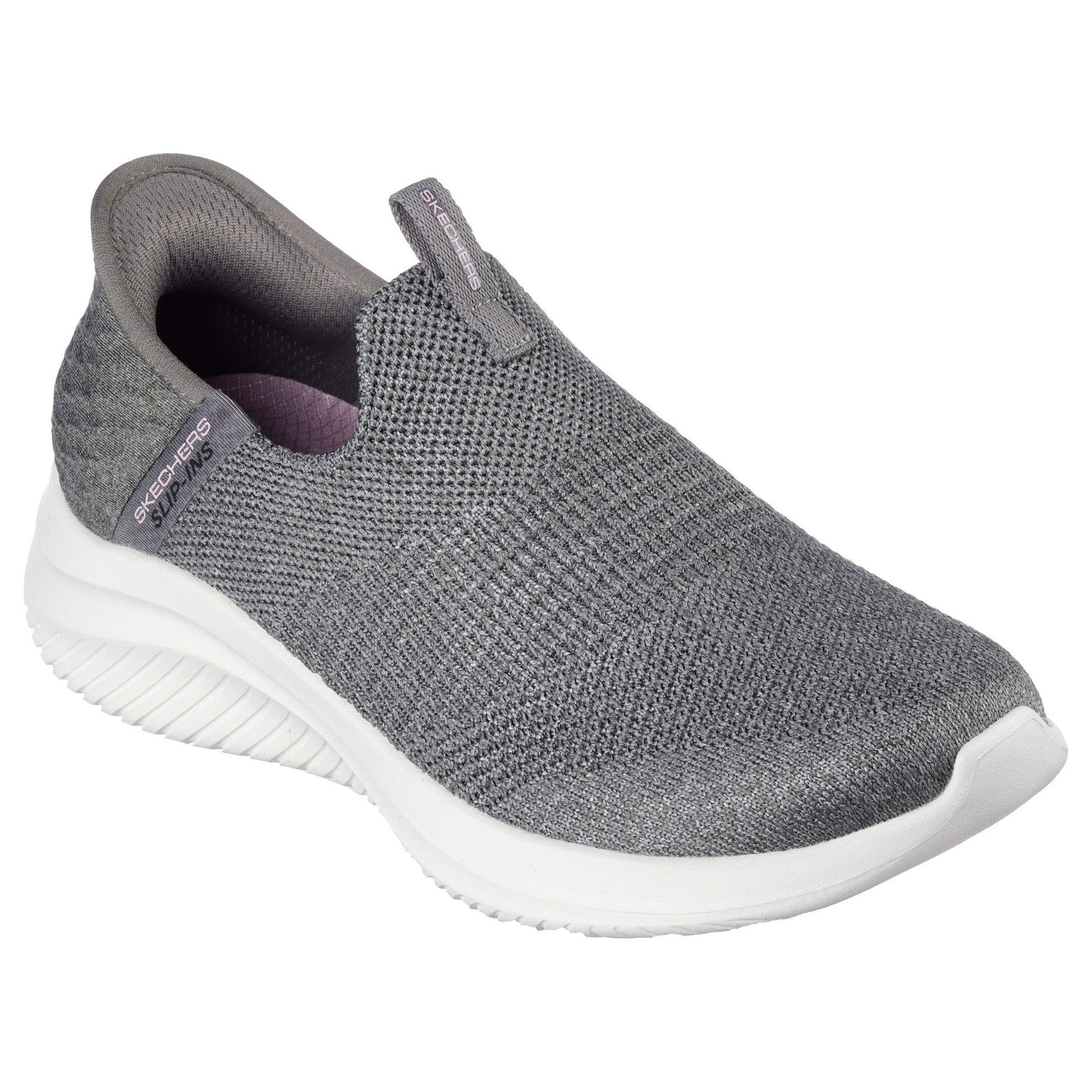 Skechers 149709 Ultra Flex 3.0M - Smooth Step Ladies Grey Textile Vegan Slip On Trainers-elevate your sole