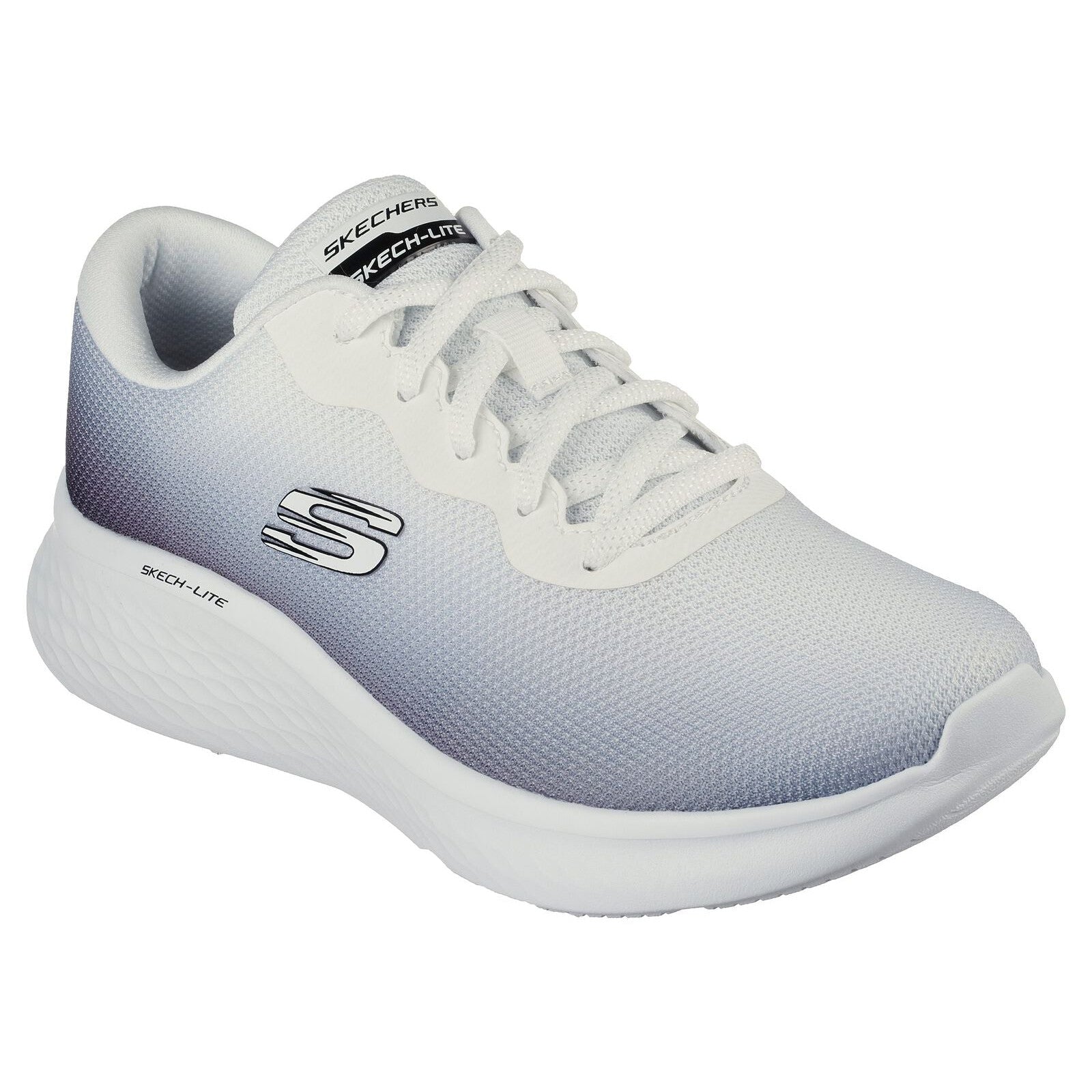 Skechers 149995 Skech Lite Pro Fade Out Ladies White And Black Textile Vegan Lace Up Trainers-elevate your sole