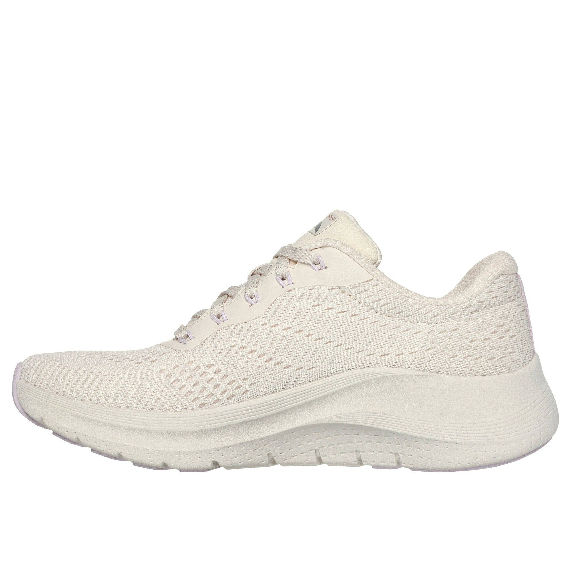 Skechers 150051 Arch Fit 2.0 - Big League Ladies Natural Multi Textile Vegan Arch Support Lace Up Trainers-elevate your sole