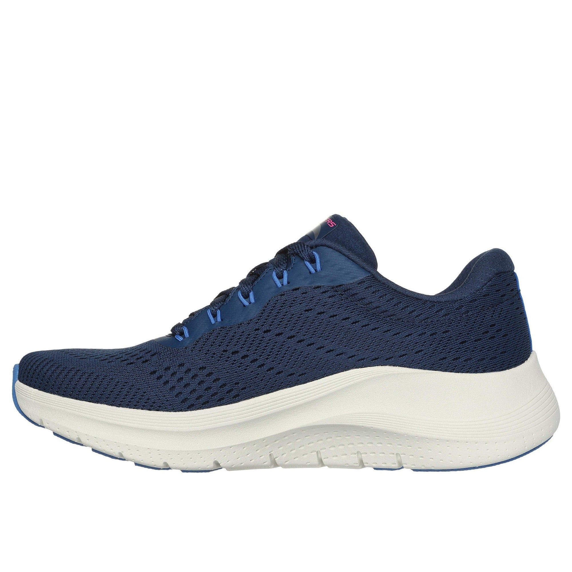 Skechers 150051 Arch Fit 2.0 - Big League Ladies Navy Multi Textile Vegan Arch Support Lace Up Trainers-elevate your sole