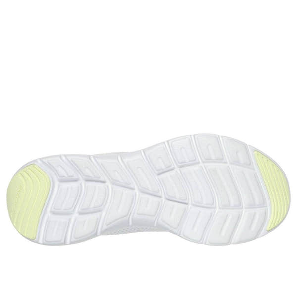 Skechers 150200 Flex Appeal 5.0-New Thrive Ladies White Multi Textile Vegan Lace Up Trainers-elevate your sole