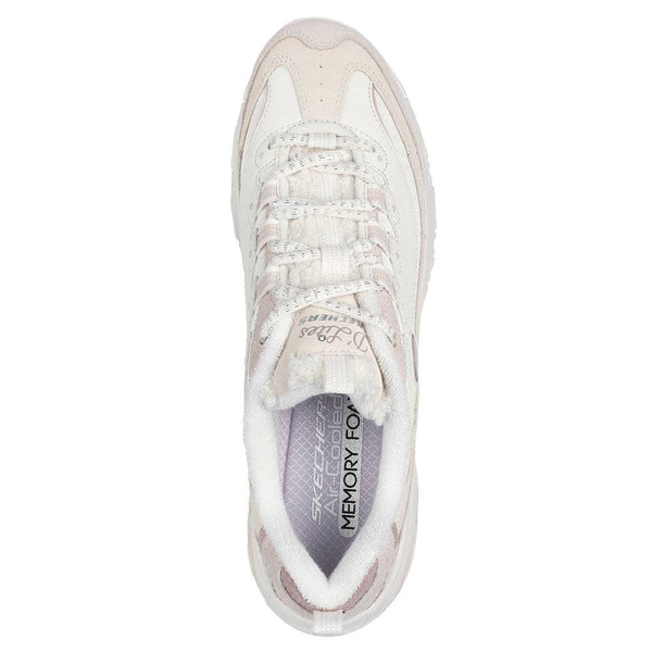 Skechers 150240 D'Lites Cold Days Natural Lace Up Platform Trainers-elevate your sole